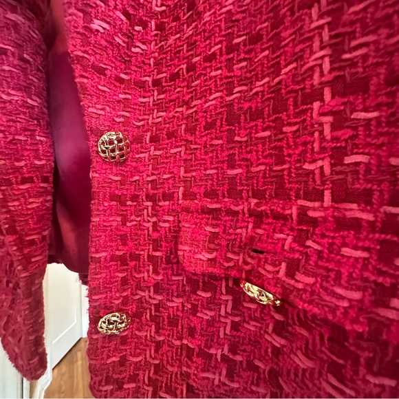Endless Rose Pink Tweed Cropped Blazer - Picture 3 of 4